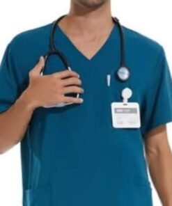 بلوزة نص كم تحت السكراب الطبي قبة سبعة قطن تركي طبي